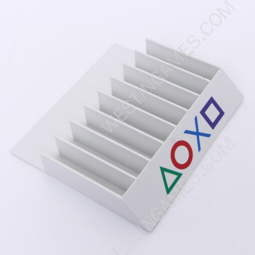 8in1 8 CD Game Disc Storage Seat Stand for PS4/PS5 White PS Logo - Image 2