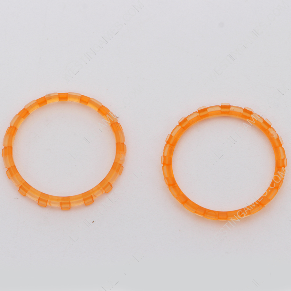 Analog Thumbstick Accent Rings Replacement Parts For PS5 Controller - Clear Orange