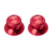 2 PCS Metal Mod Joystick Analogue 3D Thumbsticks for PS5 Wireless Chontroller - Red