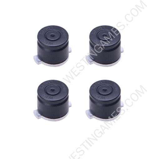 Aluminum ABXY Buttons Bullet Metal Buttons For PS5 Gamepad - Black