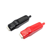 2pcs Alligators Clip 20A PVC Sheathed Electric Test Clip Spring Clamps