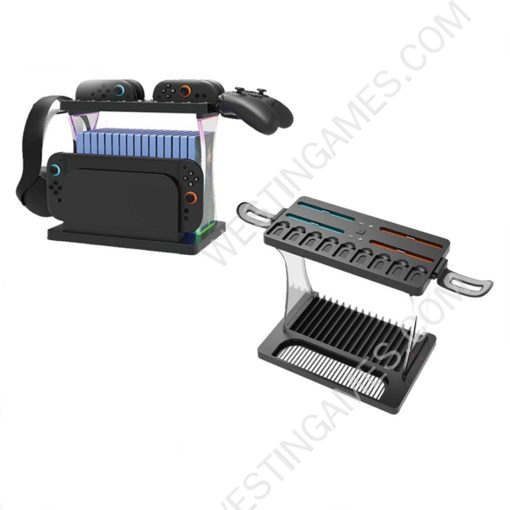 Multifunctional Console and Accessories Storage Bracket Rack with Controller Charging Dock Stand HBS-2806 For Switch 2
