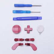 New 12Pcs Swap Thumbsticks Grips Metal Magnetic Stick Set for XBOX ONE Elite 2 Controller Full Red 02