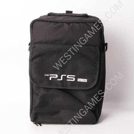 Protective Travel Carrying Case Backpack Bag For Playstation 5 PS5 Slim Console Black