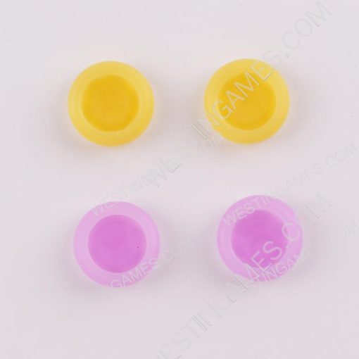 New 4in1 Night Light Cat Paw Thumb Grips Analog Caps Silicone Rubber For PS5 Yellow Purple - Image 3