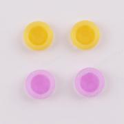 New 4in1 Night Light Cat Paw Thumb Grips Analog Caps Silicone Rubber For PS5 Yellow Purple 03