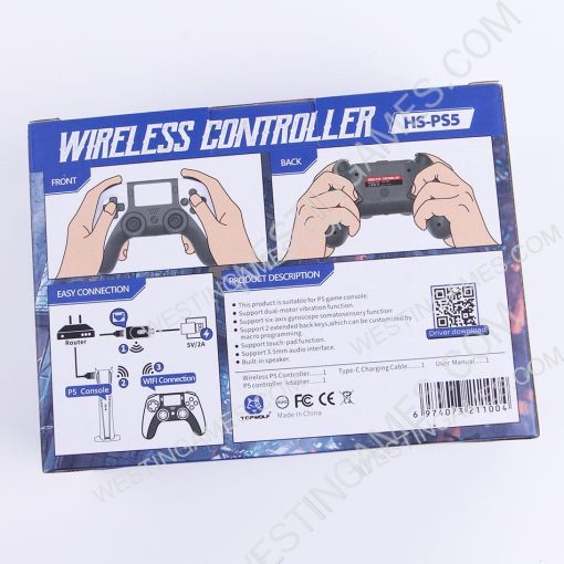 Wireless Gamepad Controller with Adapter 2 Back Key for PS5 White - Image 4