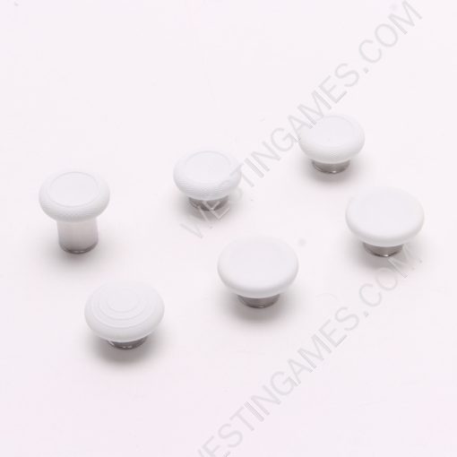 6Pcs Thumbstick Swap Analog Stick Grips Replacement for XBOX ONE Elite 2 Controller - White