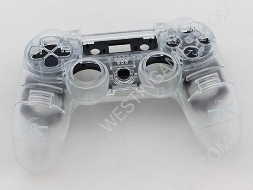 Replacement Complete Housing Shell Case for PS4 Dualshock 4 Controller - Transparent Clear - Image 2