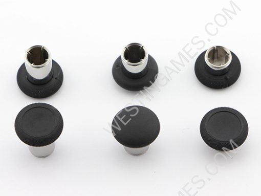 6Pcs Thumbstick Swap Analog Stick Grips Replacement for XBOX ONE Elite Controller - Black