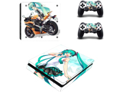 Designer Skin Sticker Colourful for PS4 Slim System + Dualshock 4 Controller Decal - Customs Themes