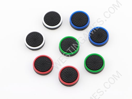 New Silicon Pimple Thumb Grip Analog Stick Cover Caps Dual Color for NS Switch - Black