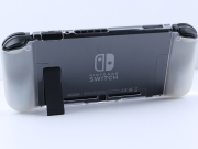 Comfortable PC Frame + TPU Grip Case and Ergonomic Shock-Absorption Cover for NS Switch Clear White 04
