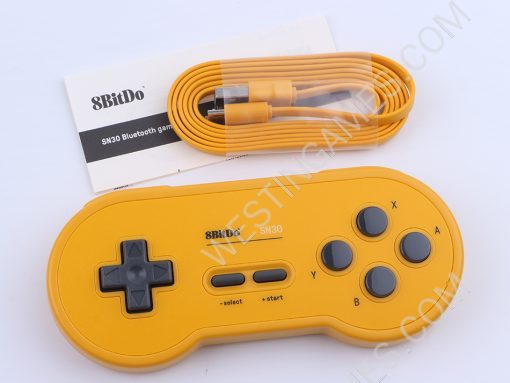 8bitdo SN30 Bluetooth Wireless Game Controller for NS Switch Android IOS MacOS and Windows - Yellow - Image 2