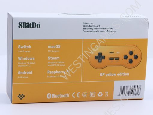 8bitdo SN30 Bluetooth Wireless Game Controller for NS Switch Android IOS MacOS and Windows - Yellow - Image 7