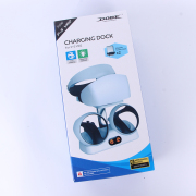 Remote Controller Charging Dock Stand with VR Glass Holder Stand for PS VR2 Helmet