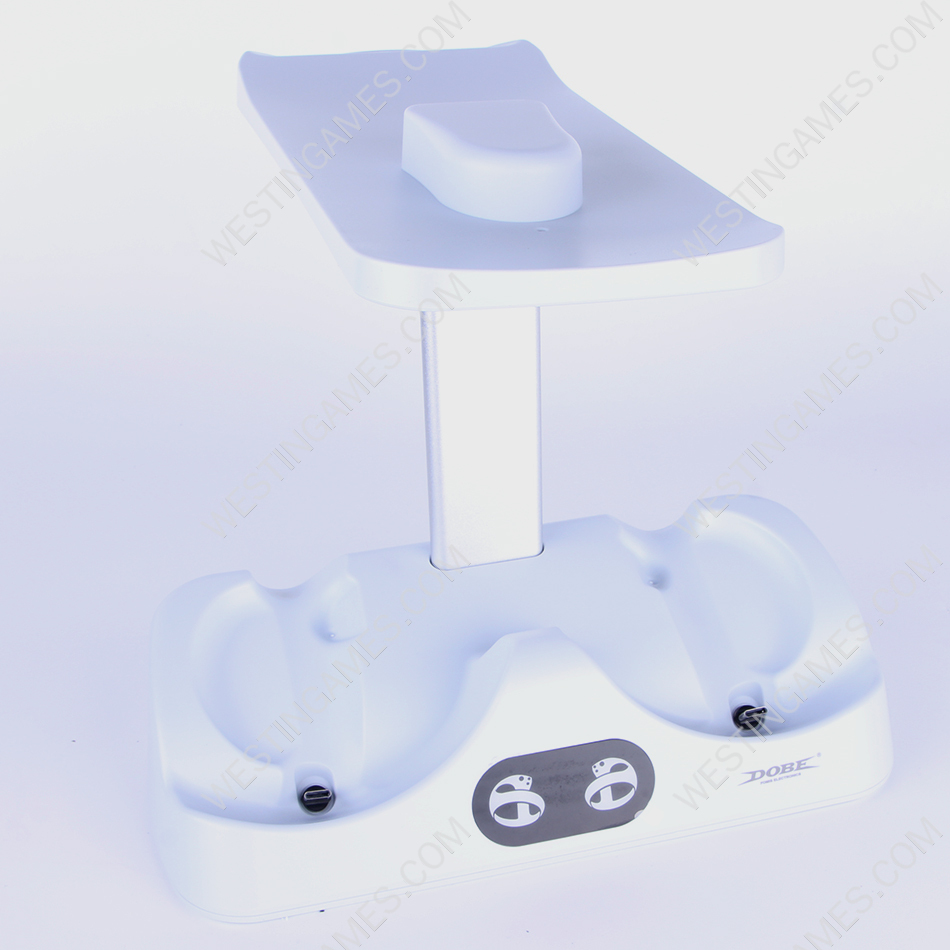 Remote Controller Charging Dock Stand with VR Glass Holder Stand for PS VR2 Helmet - Image 5