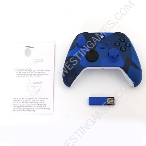 Wireless Game Joysticks Controller with 2.4G Adapter Receiver For Xbox Series X/S Console Windows PC - Camouflage Deep Blue - Image 6