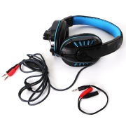 Wired Headphones With Microphone Earphones Gaming Headset For PS4 Xbox One Black-Blue