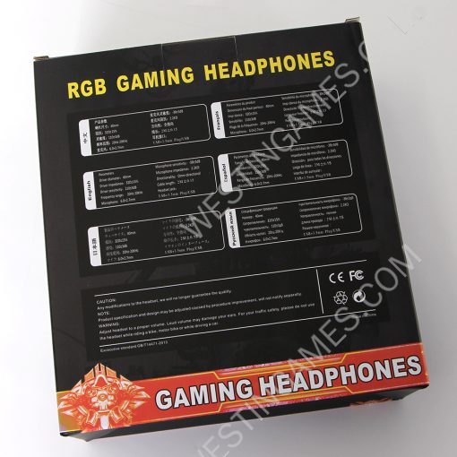 Wired Headphones With Microphone Earphones Gaming Headset For PS4 Xbox One Black-Blue - Image 6