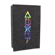 Black Protective Dust Prevent Cover Sleeve for PS5 Slim Console - PS Logo 03