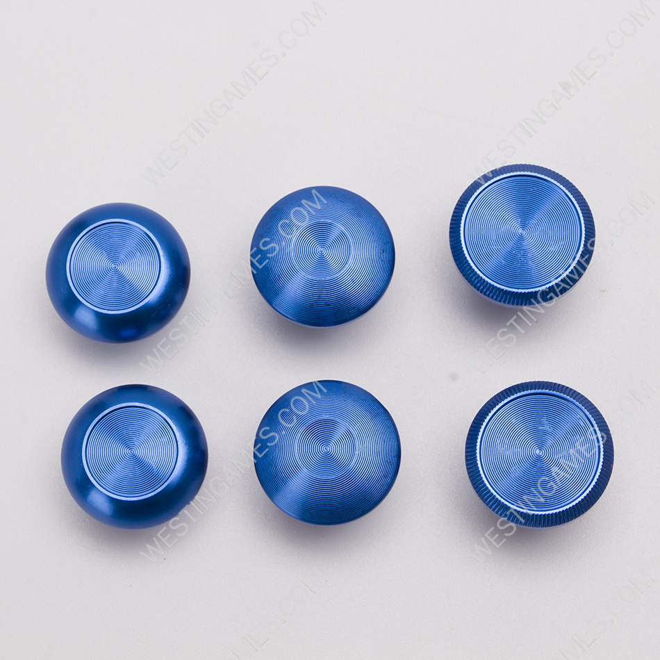 6Pcs Metal Thumbsticks Analog Joystick Replacement for PS5 Edge Controller Blue - Image 2