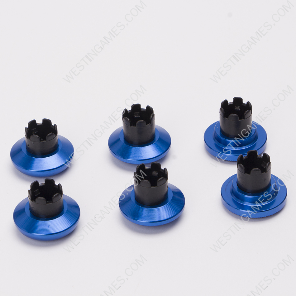 6Pcs Metal Thumbsticks Analog Joystick Replacement for PS5 Edge Controller Blue - Image 3