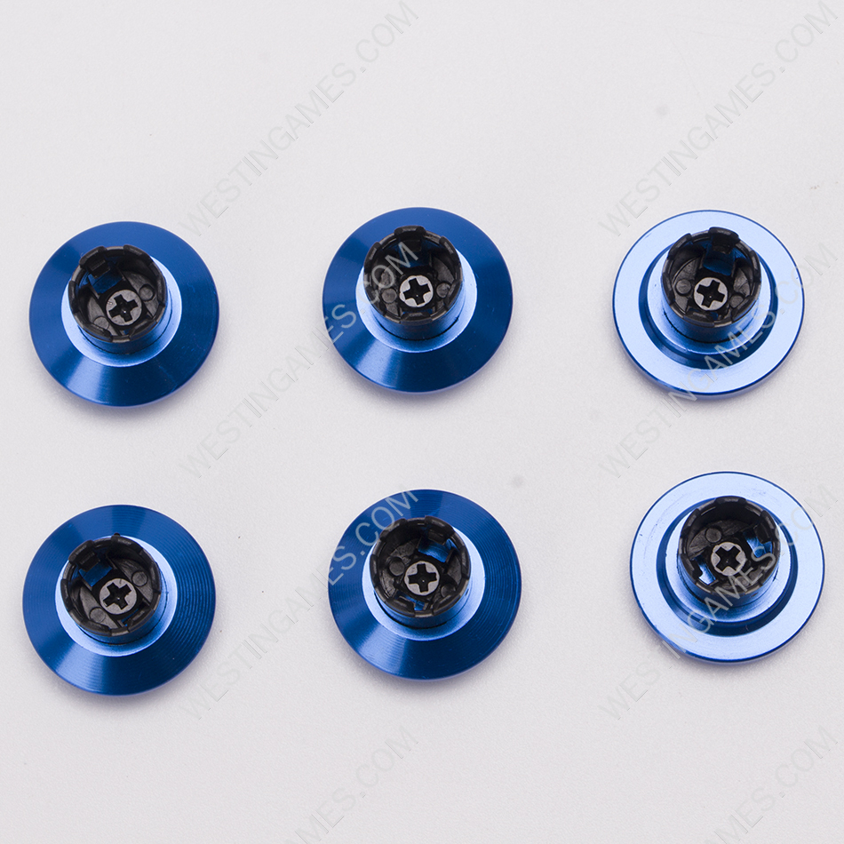 6Pcs Metal Thumbsticks Analog Joystick Replacement for PS5 Edge Controller Blue - Image 4