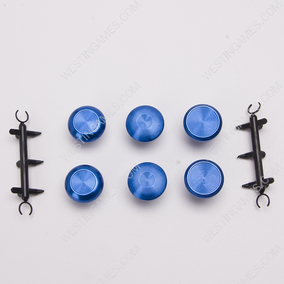 6Pcs Metal Thumbsticks Analog Joystick Replacement for PS5 Edge Controller Blue - Image 5