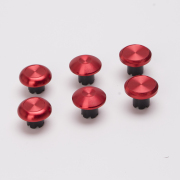 6Pcs Metal Thumbsticks Analog Joystick Replacement for PS5 Edge Controller Red