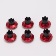 6Pcs Metal Thumbsticks Analog Joystick Replacement for PS5 Edge Controller Red 03