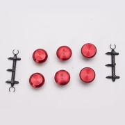 6Pcs Metal Thumbsticks Analog Joystick Replacement for PS5 Edge Controller Red 05