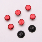 8Pcs Metal Thumbsticks Analog Joystick with Stand Replacement for PS5 PS4 Controller Red