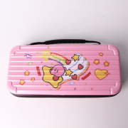 Pink Protective Storage Hard Case Carrying Bag for Switch and OLED - Rainbow Kirby