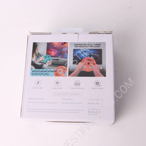 2in1 Direction Manipulate Wheel and Controller Handle Grip 2 Set for Switch OLED Joy-con Red and Blue - Image 3
