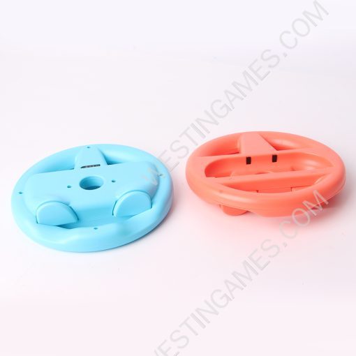 2in1 Direction Manipulate Wheel and Controller Handle Grip 2 Set for Switch OLED Joy-con Red and Blue - Image 7