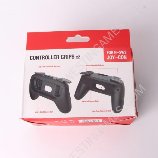 2x Controller Handle Grip for NS Switch 2 Joy-con Controller - Black - Image 3