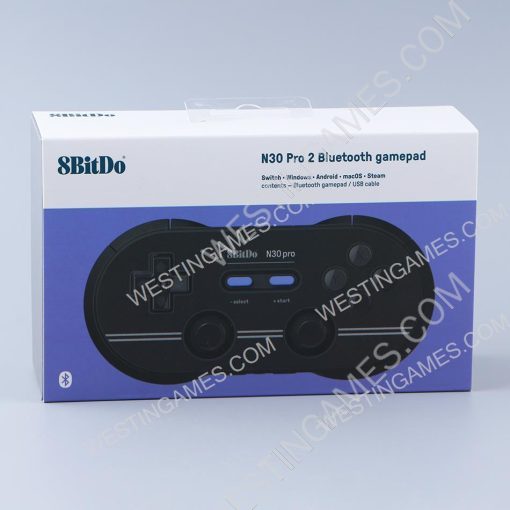 8Bitdo N30 Pro 2 Wireless Bluetooth Controller 6 Edition 2018 for Switch Steam MacOS Andriod - Black