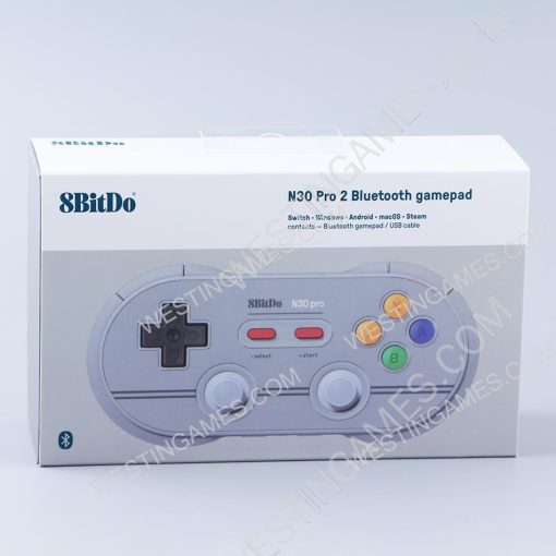 8Bitdo N30 Pro 2 Wireless Bluetooth Controller 6 Edition 2018 for Switch Steam MacOS Andriod - Grey