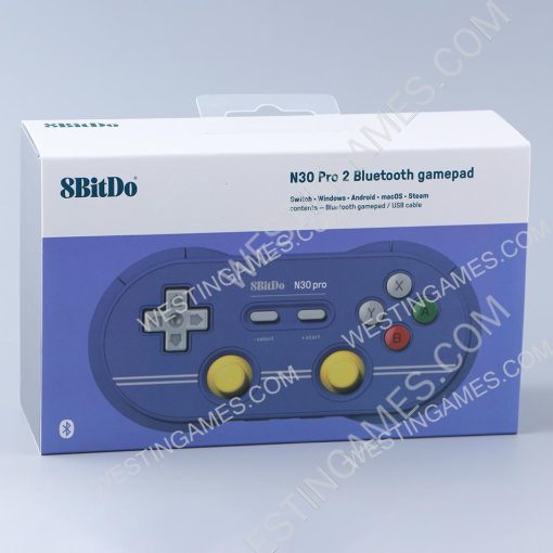 8Bitdo N30 Pro 2 Wireless Bluetooth Controller 6 Edition 2018 for Switch Steam MacOS Andriod - Blue