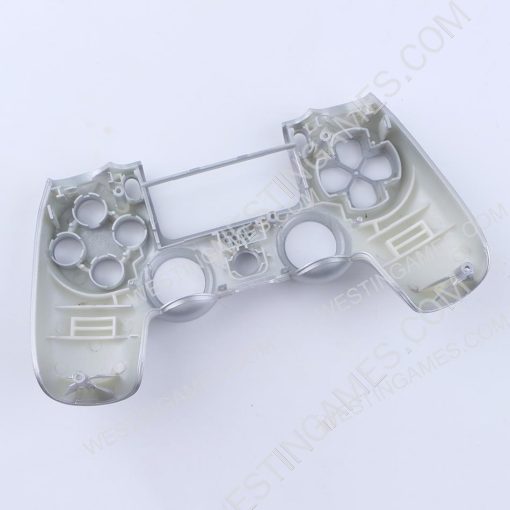 Replacement Top and Bottom Housing Shell Case for PS4 Controller JDM-040/050 - Silver - Image 4