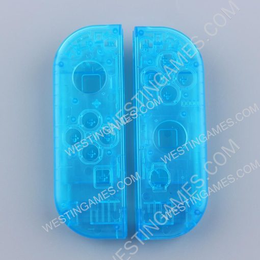 Left and Right Housing Cover Case Set for Switch Joy-con Clear Blue