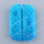 Left and Right Housing Cover Case Set for Switch Joy-con Clear Blue