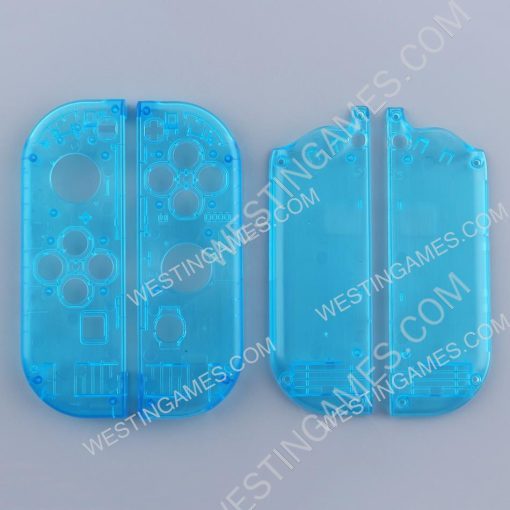Left and Right Housing Cover Case Set for Switch Joy-con Clear Blue - Image 3