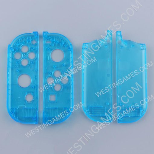 Left and Right Housing Cover Case Set for Switch Joy-con Clear Blue - Image 4