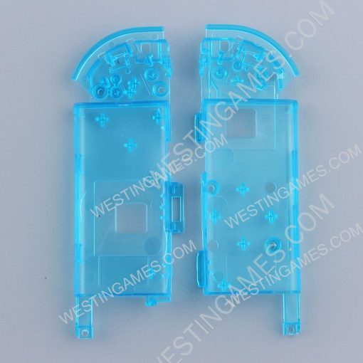 Left and Right Housing Cover Case Set for Switch Joy-con Clear Blue - Image 5