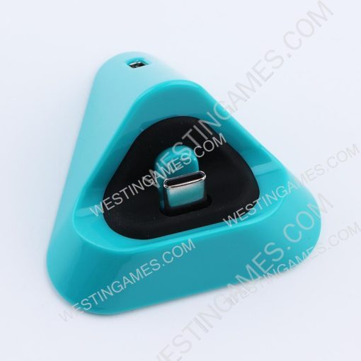 Mini USB Type-C Charging Dock Stand for Switch Lite Console - Turquoise