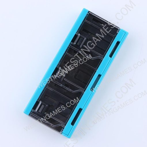 6 Slots Game Card Cartridge Push Card Case Storage Box for NS Switch Blue-Black - Image 3