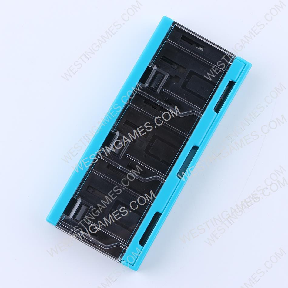 6 Slots Game Card Cartridge Push Card Case Storage Box for NS Switch Blue-Black - Image 3