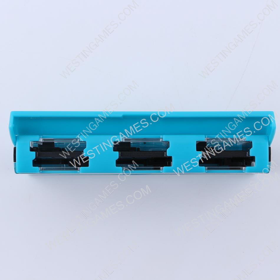 6 Slots Game Card Cartridge Push Card Case Storage Box for NS Switch Blue-Black - Image 4